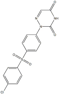 2-[4-(4-Chlorophenylsulfonyl)phenyl]-1,2,4-triazine-3,5(2H,4H)-dione Struktur