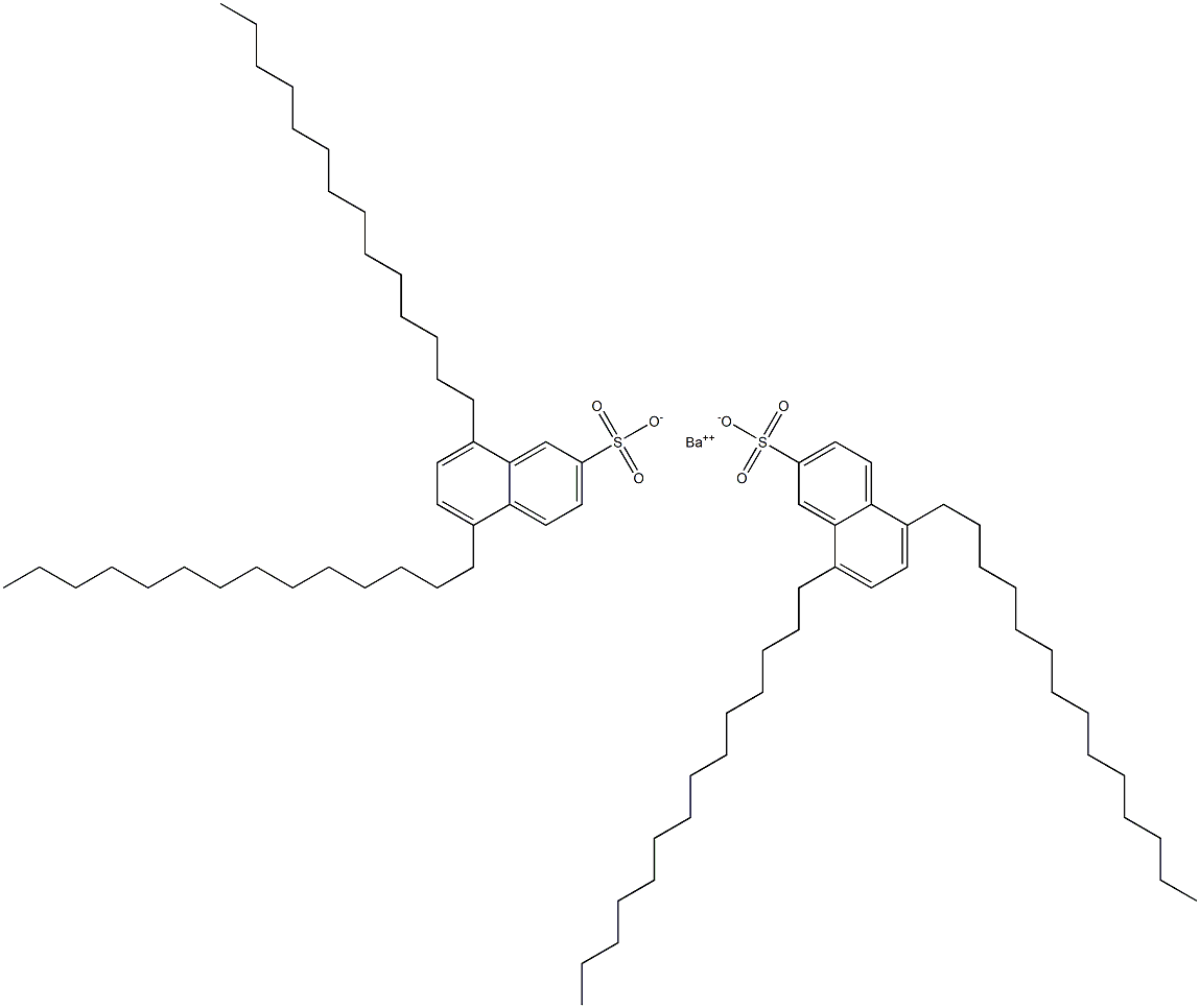 Bis(5,8-ditetradecyl-2-naphthalenesulfonic acid)barium salt Struktur