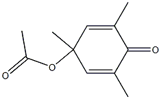 4-Acetoxy-2,4,6-trimethyl-2,5-cyclohexadien-1-one Struktur