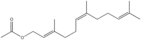 (2E,6Z)-1-Acetoxy-3,7,11-trimethyl-2,6,10-dodecatriene Struktur