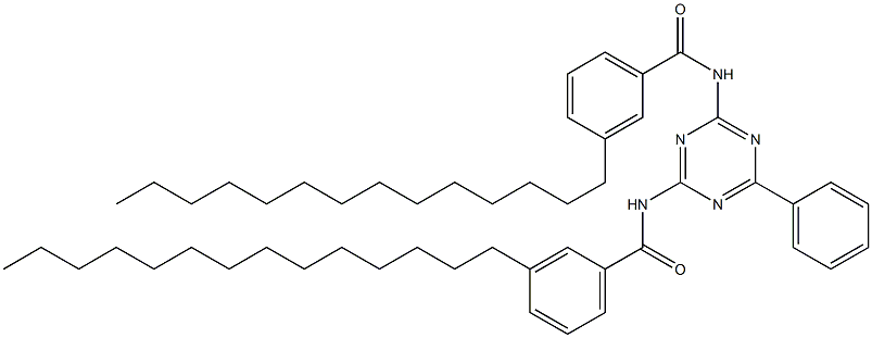 N,N'-(6-Phenyl-1,3,5-triazine-2,4-diyl)bis(3-tetradecylbenzamide) Struktur