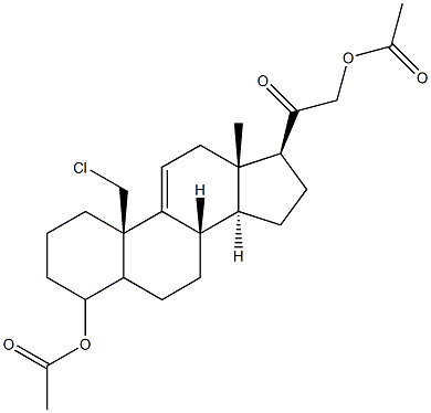 4,21-Di(acetyloxy)-19-chloro-pregn-9(11)-en-20-one Struktur