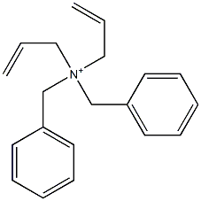 Dibenzyldiallylaminium Struktur