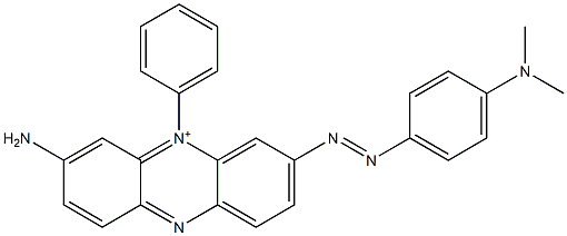 3-Amino-7-[[4-(dimethylamino)phenyl]azo]-5-phenylphenazin-5-ium Struktur