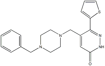 6-(2-Thienyl)-5-[(4-benzyl-1-piperazinyl)methyl]pyridazin-3(2H)-one Struktur