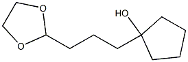 2-[3-(1-Hydroxycyclopentyl)propyl]-1,3-dioxolane Struktur