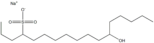 12-Hydroxyheptadecane-4-sulfonic acid sodium salt Struktur