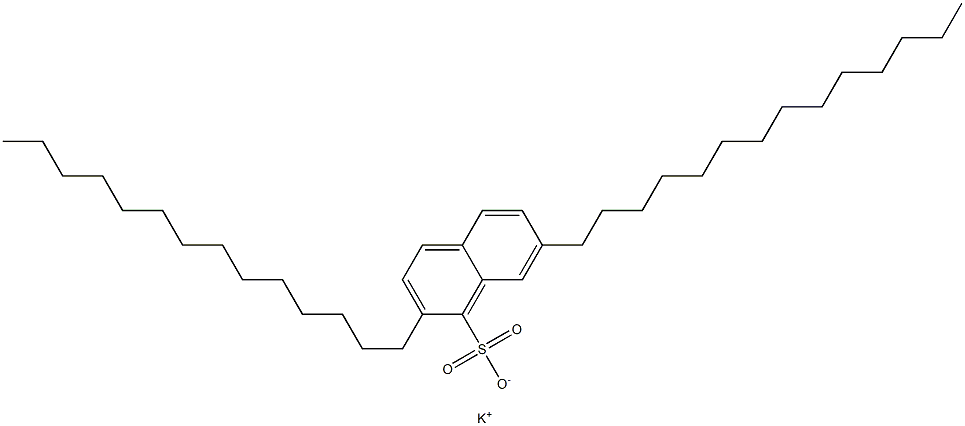 2,7-Ditetradecyl-1-naphthalenesulfonic acid potassium salt Struktur