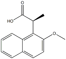 [S,(+)]-2-(2-Methoxy-1-naphtyl)propionic acid Struktur