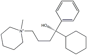 1-[(S)-4-Hydroxy-4-cyclohexyl-4-phenylbutyl]-1-methylpiperidinium Struktur