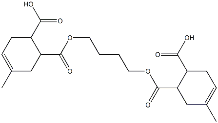 2-[4-(2-Carboxy-5-methyl-4-cyclohexenylcarbonyloxy)butoxycarbonyl]-4-methyl-4-cyclohexene-1-carboxylic acid Struktur