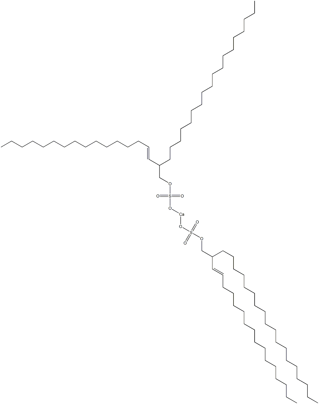 Bis[2-(1-hexadecenyl)icosyloxysulfonyloxy]calcium Struktur