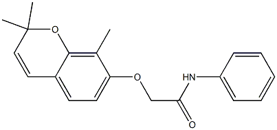 2-[[2,2-Dimethyl-8-methyl-2H-1-benzopyran-7-yl]oxy]acetanilide Struktur