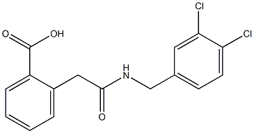 2-[2-[(3,4-Dichlorobenzyl)amino]-2-oxoethyl]benzoic acid Struktur