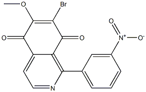 7-Bromo-6-methoxy-1-(3-nitrophenyl)isoquinoline-5,8-dione Struktur