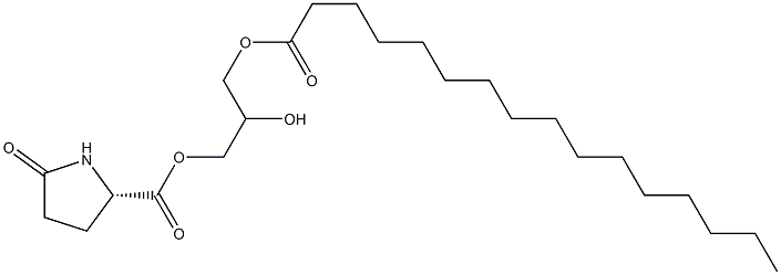 1-[(L-Pyroglutamoyl)oxy]-2,3-propanediol 3-hexadecanoate Struktur