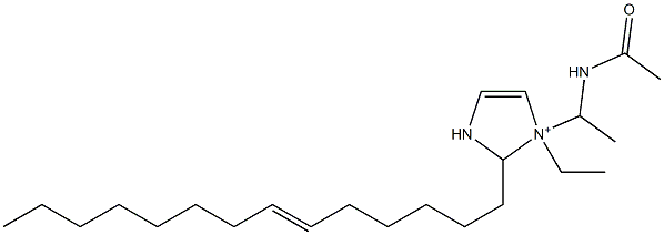 1-[1-(Acetylamino)ethyl]-1-ethyl-2-(6-tetradecenyl)-4-imidazoline-1-ium Struktur