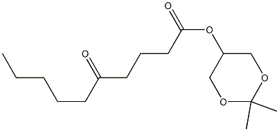 5-Oxodecanoic acid 1,3-isopropylidenebisoxypropan-2-yl ester Struktur