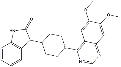 3-[1-(6,7-Dimethoxy-4-quinazolinyl)-4-piperidinyl]-1,3-dihydro-2H-indol-2-one Struktur