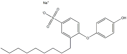 4'-Hydroxy-2-nonyl[oxybisbenzene]-4-sulfonic acid sodium salt Struktur