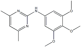 4,6-Dimethyl-2-(3,4,5-trimethoxyphenylamino)pyrimidine Struktur