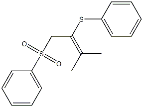 1-Phenylsulfonyl-2-phenylthio-3-methyl-2-butene Struktur