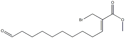 (Z)-2-Bromomethyl-11-formyl-2-undecenoic acid methyl ester Struktur