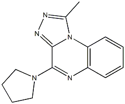 4-(1-Pyrrolidinyl)-1-methyl[1,2,4]triazolo[4,3-a]quinoxaline Struktur