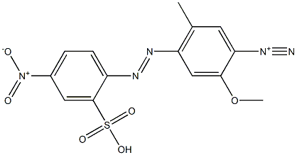 2-Methoxy-5-methyl-4-(4-nitro-2-sulfophenylazo)benzenediazonium Struktur