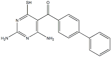 5-(p-Phenylbenzoyl)-2,6-diaminopyrimidine-4-thiol Struktur