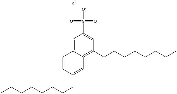 4,6-Dioctyl-2-naphthalenesulfonic acid potassium salt Struktur