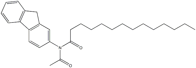 N-Acetyl-N-tetradecanoyl-9H-fluoren-2-amine Struktur