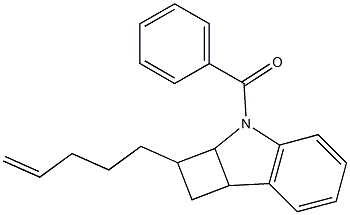 3-Benzoyl-2-(4-pentenyl)-2,2a,3,7b-tetrahydro-1H-cyclobut[b]indole Struktur