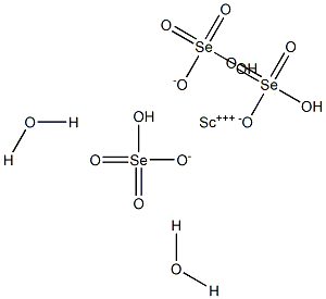 Scandium hydrogenselenate dihydrate Struktur