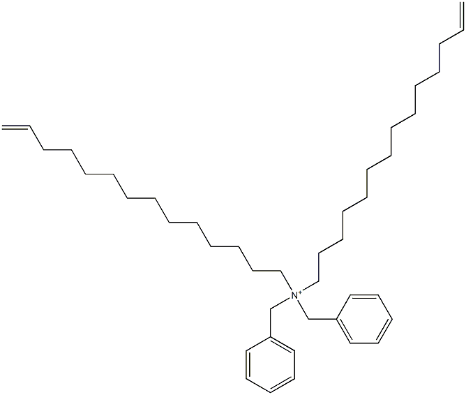 Di(13-tetradecenyl)dibenzylaminium Struktur