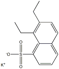 7,8-Diethyl-1-naphthalenesulfonic acid potassium salt Struktur