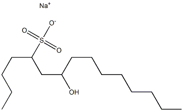 7-Hydroxypentadecane-5-sulfonic acid sodium salt Struktur