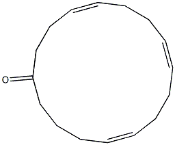 Cyclohexadeca-4,8,12-trien-1-one Struktur