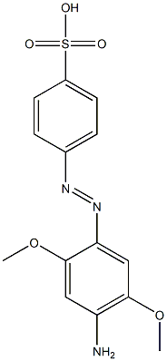 4-(4-Amino-2,5-dimethoxyphenylazo)benzenesulfonic acid Struktur