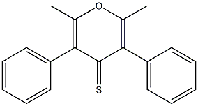 2,6-Dimethyl-3,5-diphenyl-4H-pyran-4-thione Struktur