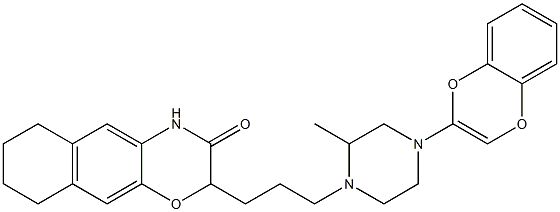 2-[3-[4-(1,4-Benzodioxin-2-yl)methylpiperazin-1-yl]propyl]-6,7,8,9-tetrahydro-2H-naphth[2,3-b][1,4]oxazin-3(4H)-one Struktur