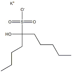 5-Hydroxydecane-5-sulfonic acid potassium salt Struktur