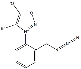 4-Bromo-3-[2-azidomethylphenyl]-1,2,3-oxadiazol-3-ium-5-olate Struktur