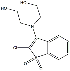 2,2'-[[(2-Chlorobenzo[b]thiophene 1,1-dioxide)-3-yl]imino]diethanol Struktur