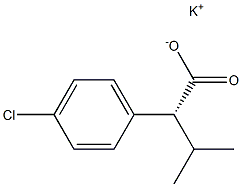 (R)-2-(4-Chlorophenyl)isovaleric acid potassium salt Struktur