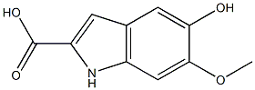 5-Hydroxy-6-methoxy-1H-indole-2-carboxylic acid Struktur