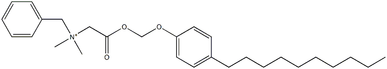 N,N-Dimethyl-N-benzyl-N-[[[(4-decylphenyloxy)methyl]oxycarbonyl]methyl]aminium Struktur