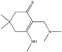 2-[(Dimethylamino)methyl]-3-methylamino-5,5-dimethyl-2-cyclohexene-1-thione Struktur