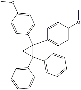 1,1-Bis(4-methoxyphenyl)-2,2-diphenylcyclopropane Struktur