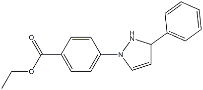 4-(3-Phenyl-4-pyrazolin-1-yl)benzoic acid ethyl ester Struktur